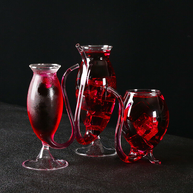 Heat-resistance Cocktail Glass with Straw Creative Wine Cup Cocktail Glass Cup