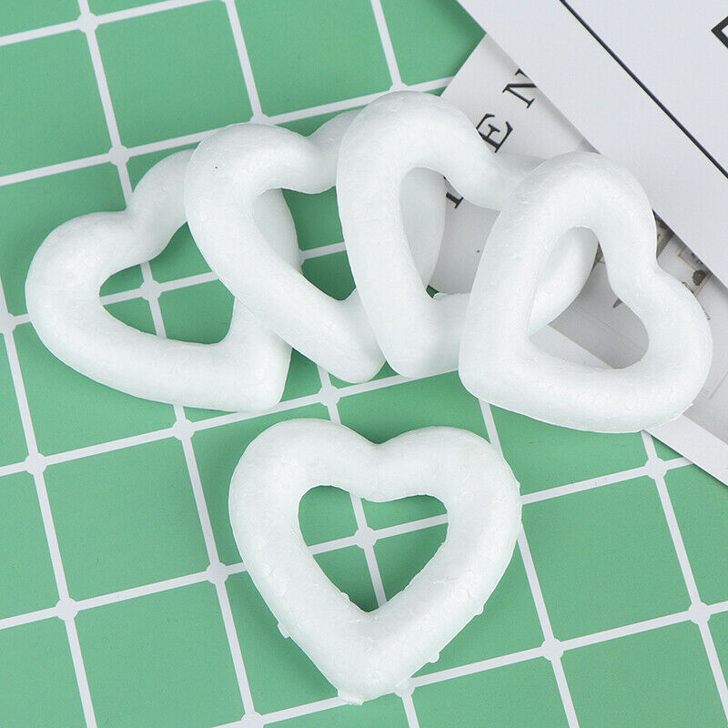5PCS DIY White Heart Polystyrene Styrofoam Foam Ball For Christmas OrnamentsA LQ