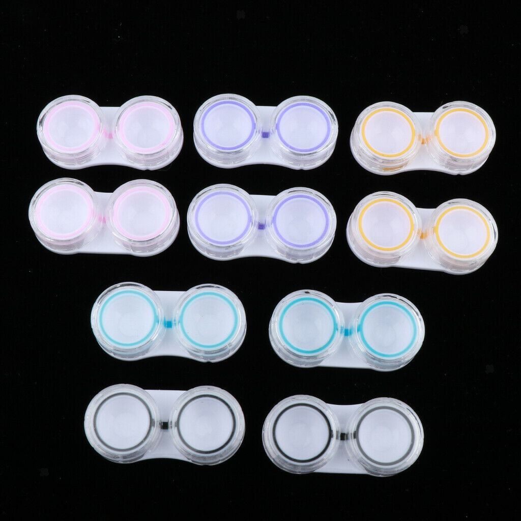 10pcs Travel Contact Lens Cases, Travel Kit Case Easy Carry Mini Box Container