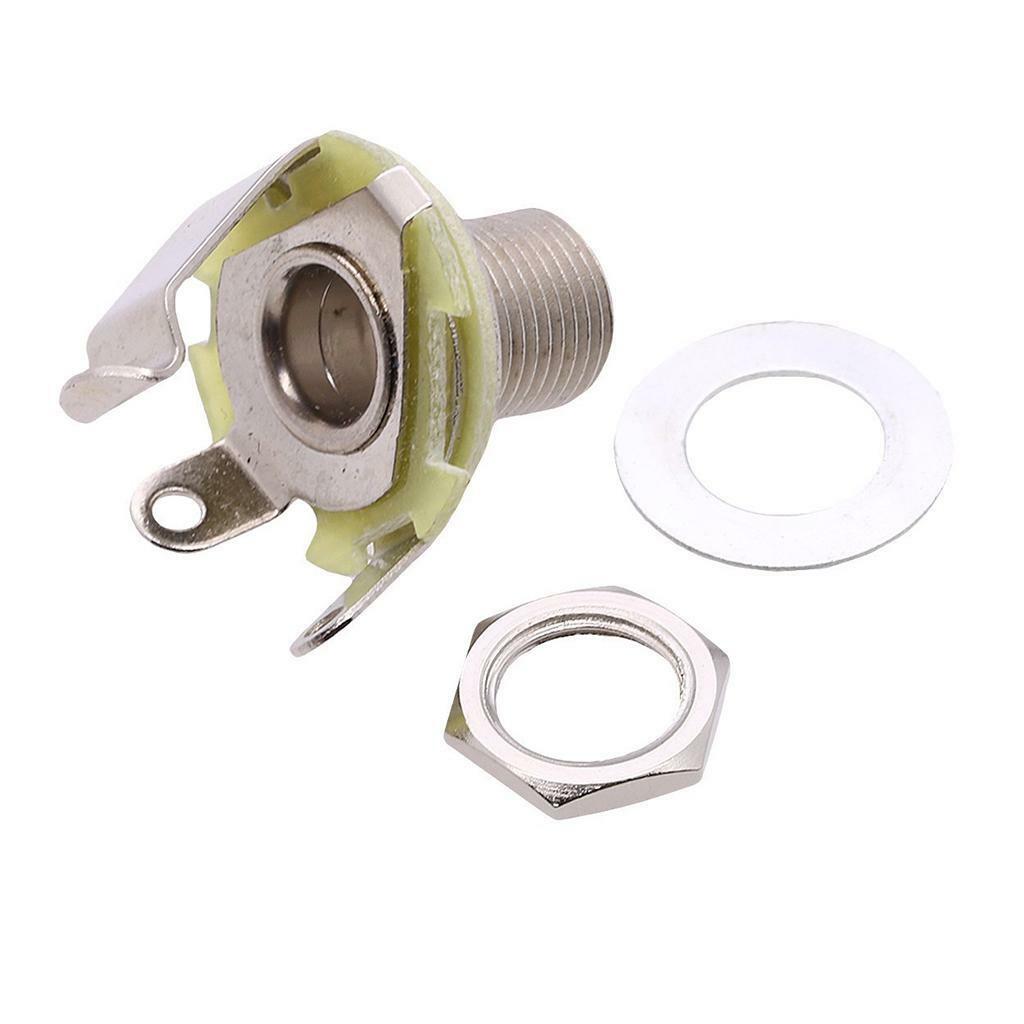 10x Electric Guitar Bass Audio 1/4" 6.35mm Mono Input Output Jack Socket DIY