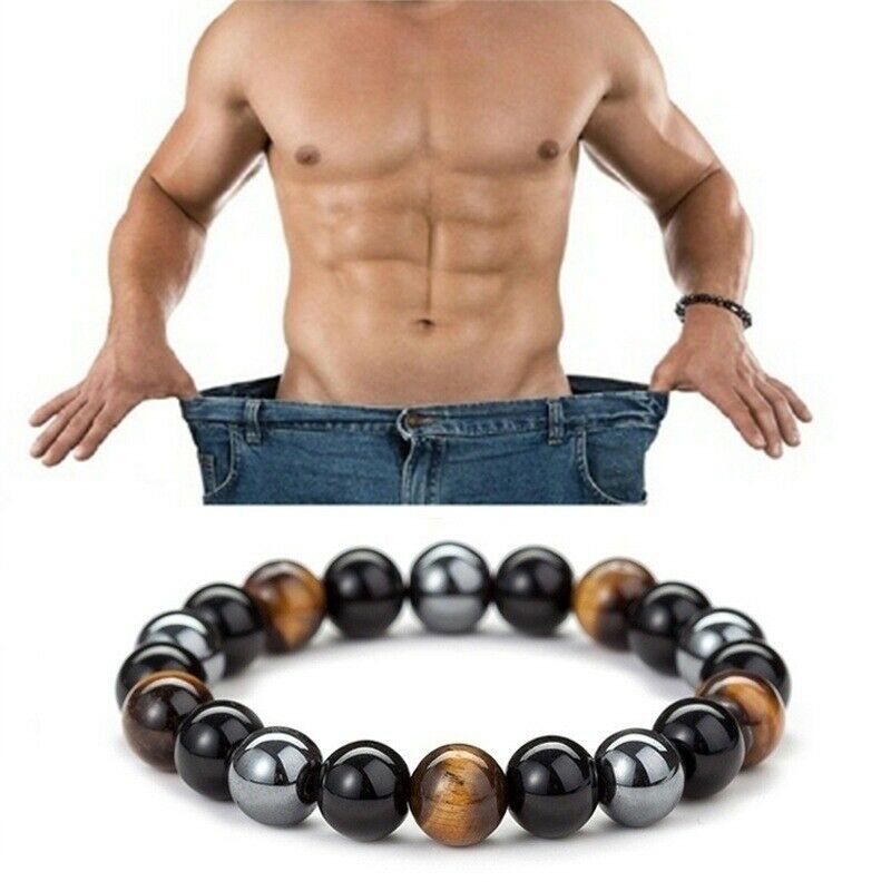 Men Women Therapeutic Energy Healing Natural Stone Stretch Beaded Bracelets Gift