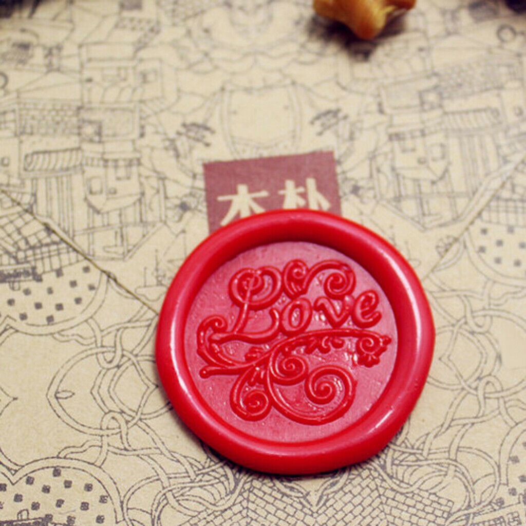 English Love Initial Wax Stamp Seal Wax Melting Spoon Envelope Craft Cards
