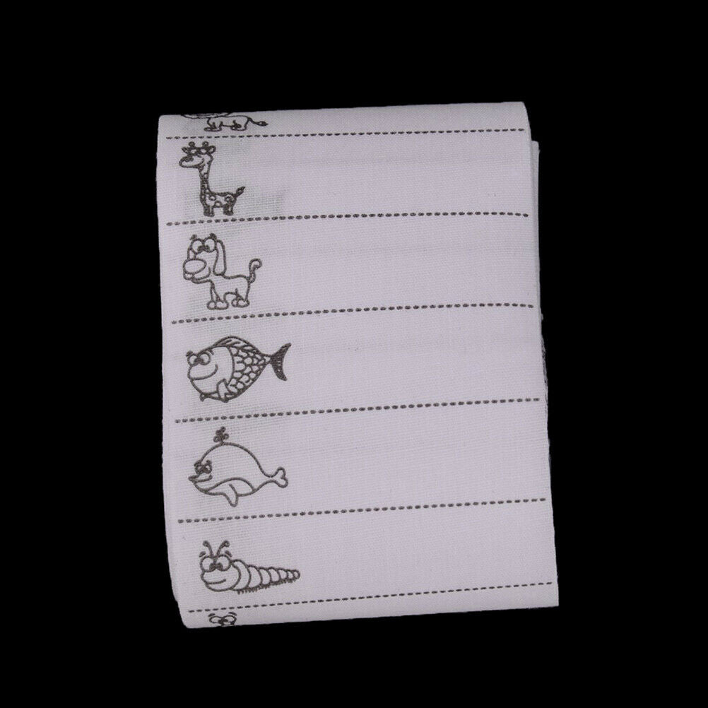 100pcs Washable Iron on Name Colthing Labels School Garment Fabric Tags M.l8