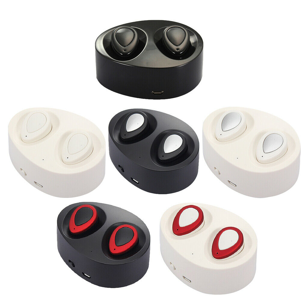 Mini Bluetooth 4.2 Earbuds Wireless Headphone Earphones with Charging Case Black