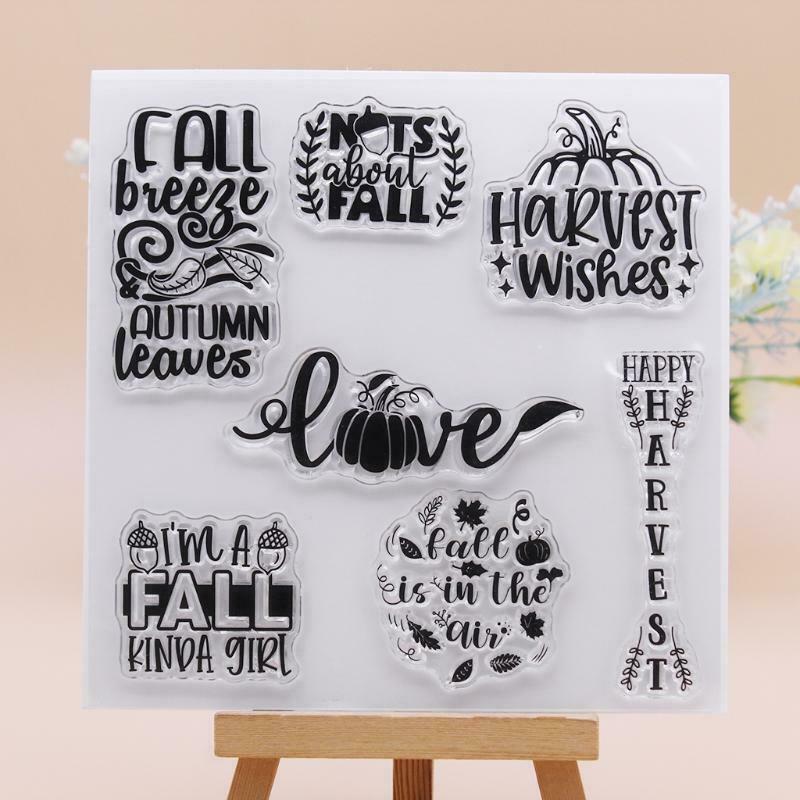 Autumn Harvest Silicone Clear Seal Stamp DIY Scrapbooking Embossing Photo Album