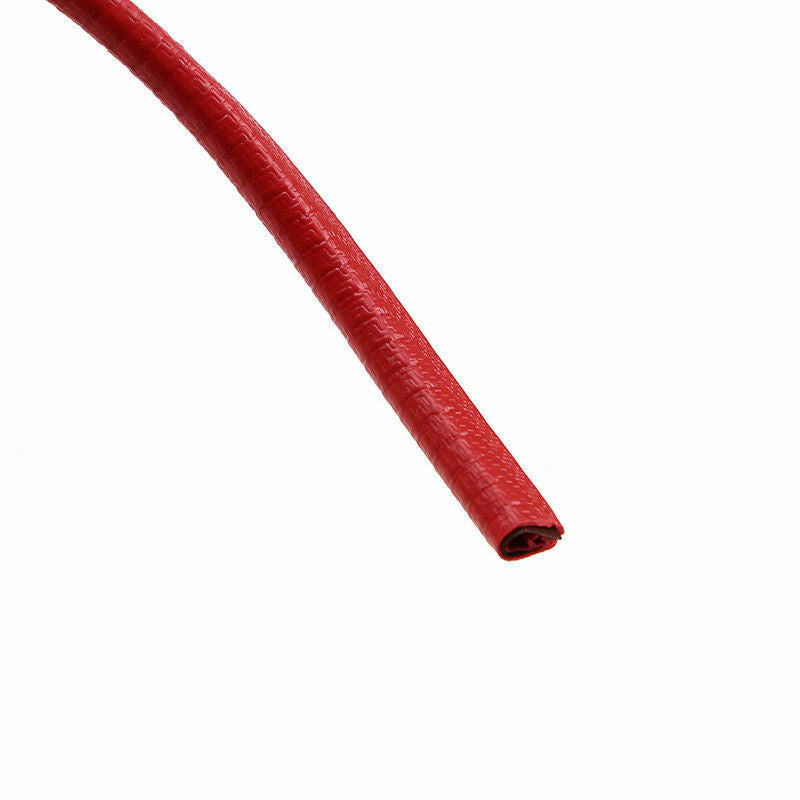 Red 4.5M/15FT CAR Door Guard Body Bumper Protect Trim Protective Seal Rubber