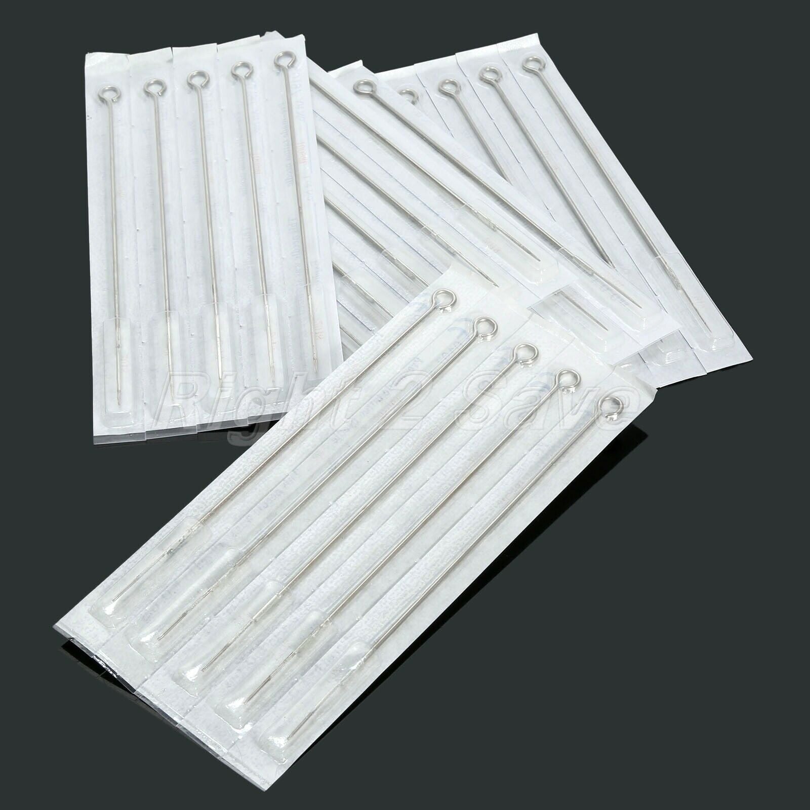 50pcs 3RL+5RL+7RL+9RL+5RS Tattoo Needles Body Art Disposable Stainless Steel
