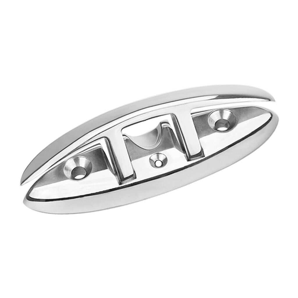 316 Stainless Steel Boat  Up Folding Cleat Dock Deck Line Rope 6inch