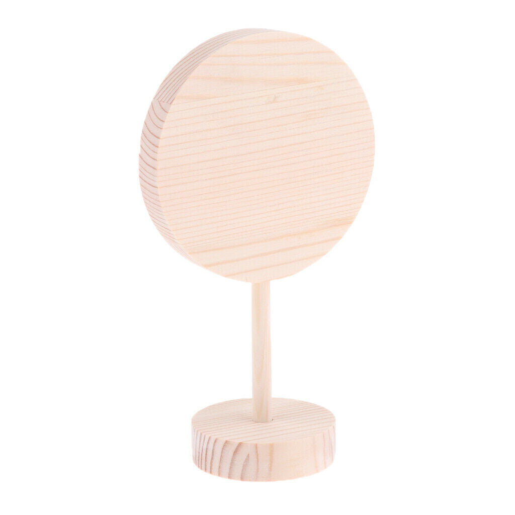 Natural Wood Eyeglass Desk Holder Home Desk Decoration DIY Craft Paint Board