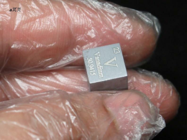 99.9% High Purity Vanadium Metal V Carved Element Periodic Table 10mm Cub