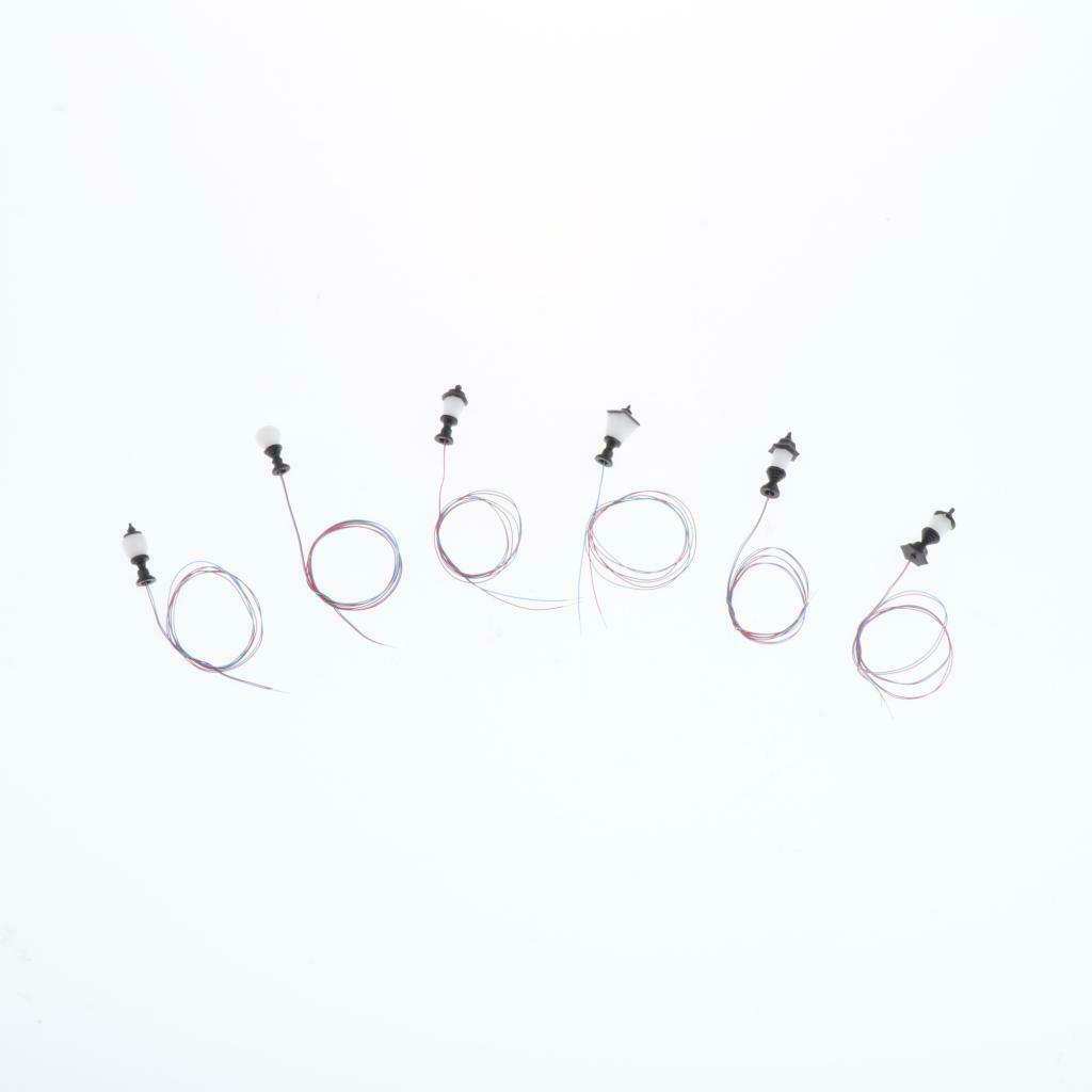 10pcs Train Railways Lamp Park Street Light 1.2cm 1:100 Scenery Layouts