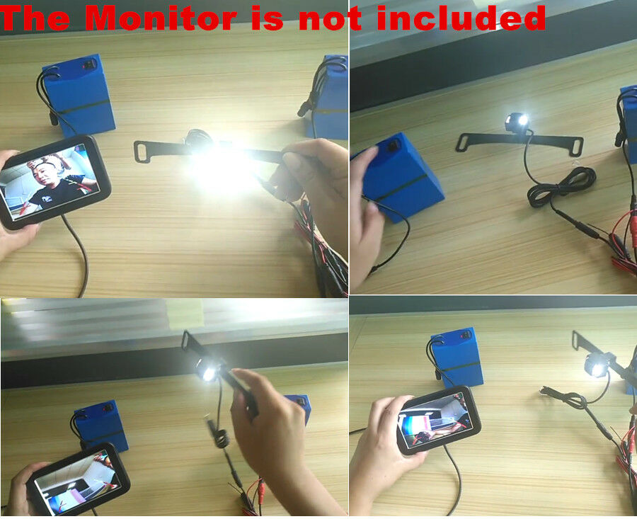 Adjustable Car Rear View Reverse Backup Camera License Plate 6LED