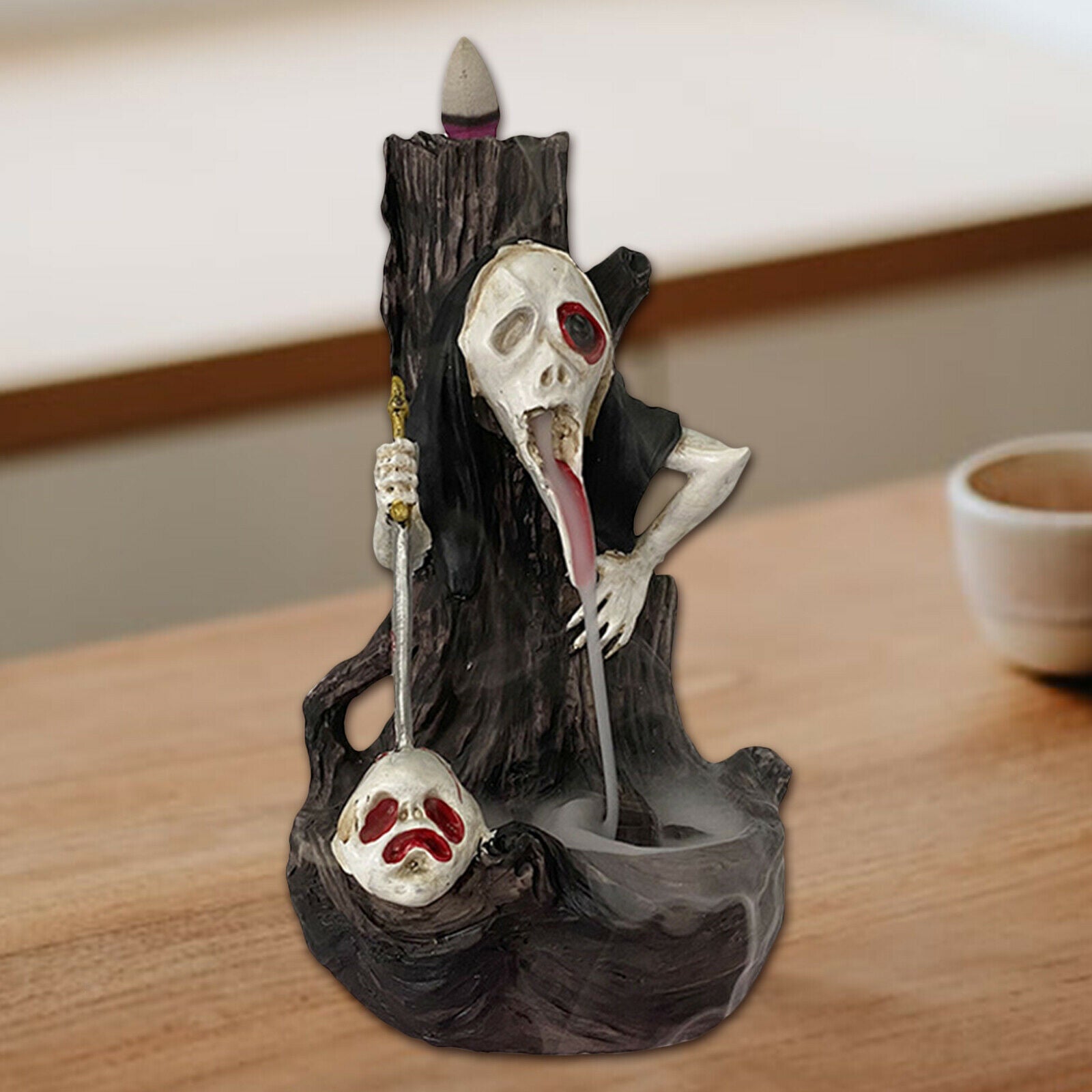 Backflow Incense Burner Waterfall Smoke Incense Holder Halloween Zen Decor