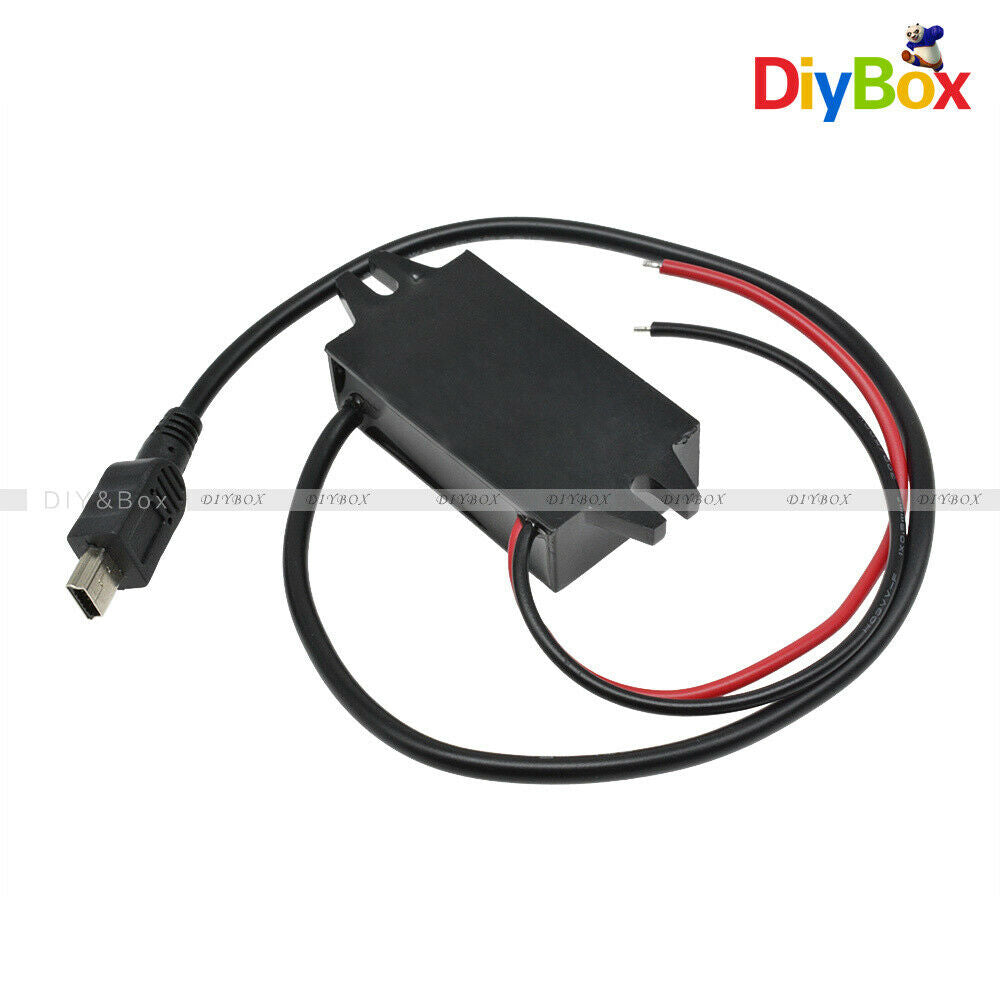 UN3F Car Charger Voltage Regulator DC 12V To 5V 3A 15W with MINI 5 Pin USB Cable