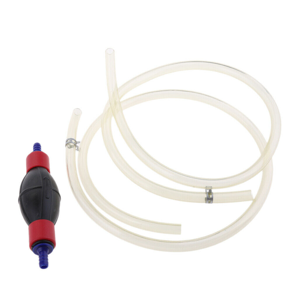 3/8'' 10mm Manual Hand Fuel Gas Transfer Pump Extractor Inline Fuel Pipe