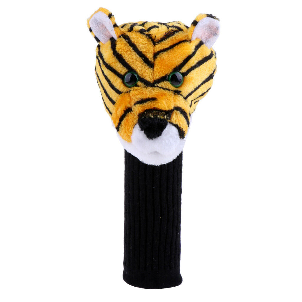 2pcs Tiger Head Golf Club Wood Driver Headcover - Durable & Portable Cool Style