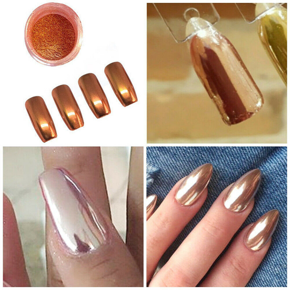 Nail Glitter Powder Polish Mirror Effect Pigment Nail Art Decoration 2g Supplies