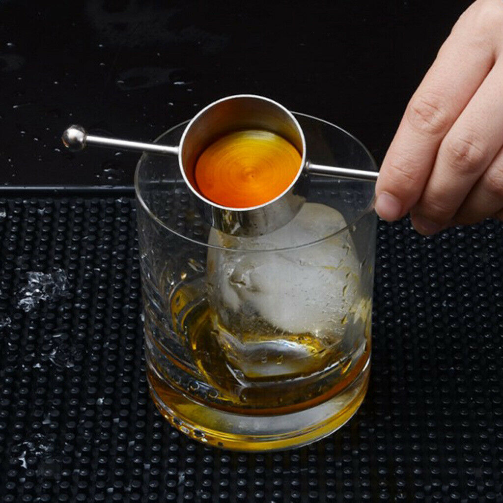 Single Stainless Steel Jigger Measurer with Two Handles Bartender Tool