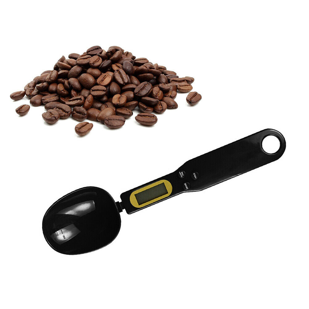 Electronic Food Spoon Scale Black Mini LCD Display Kitchen Precise Scale @