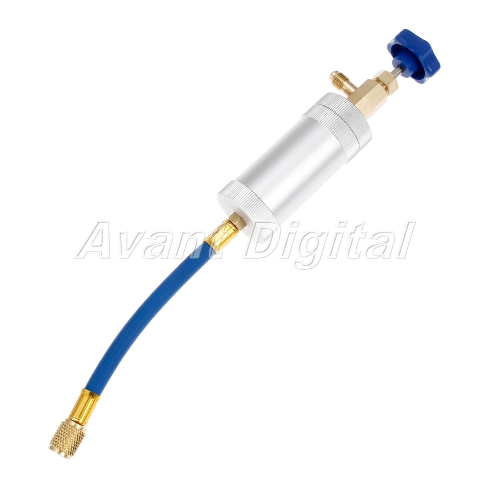 Aluminum alloy UV06BLUE-14 R12 Oil Injector 1/4" SAE Male x 1/4" SAE Female Hot
