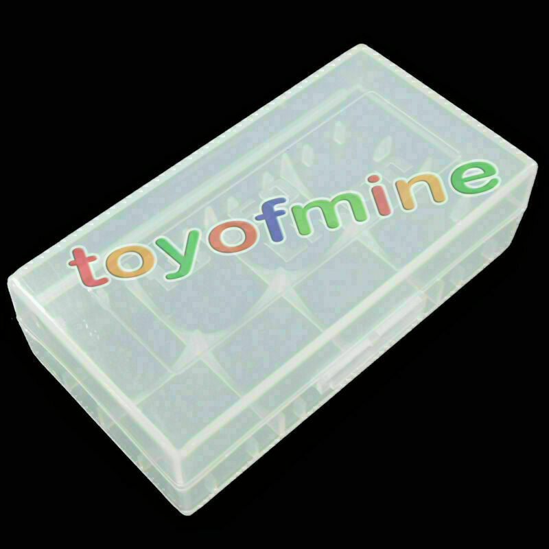 1 x 18650/16340/CR123A Transparent White Battery Case Holder Storage Box