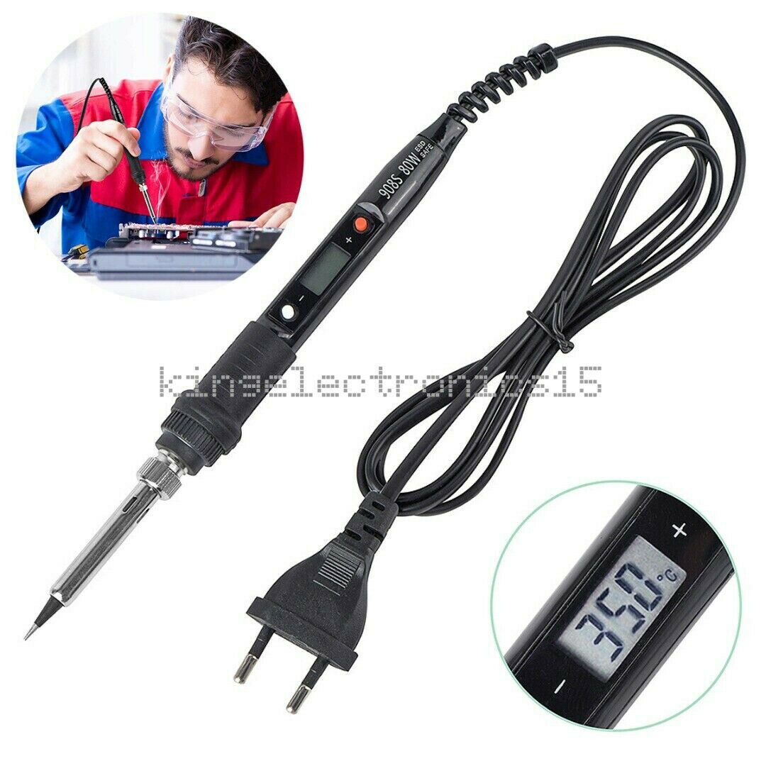 80W Lcd Digital Display Adjustable Temperature Electric Soldering Welding Iron