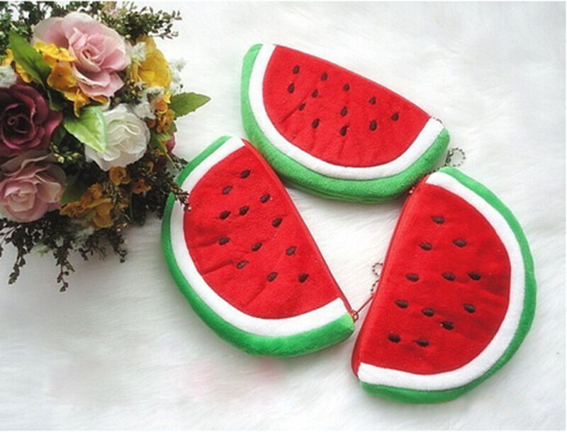Watermelon Pencil Pen Case Cosmetic Makeup Pouch Bag Zip Organizer Storage BD.DD
