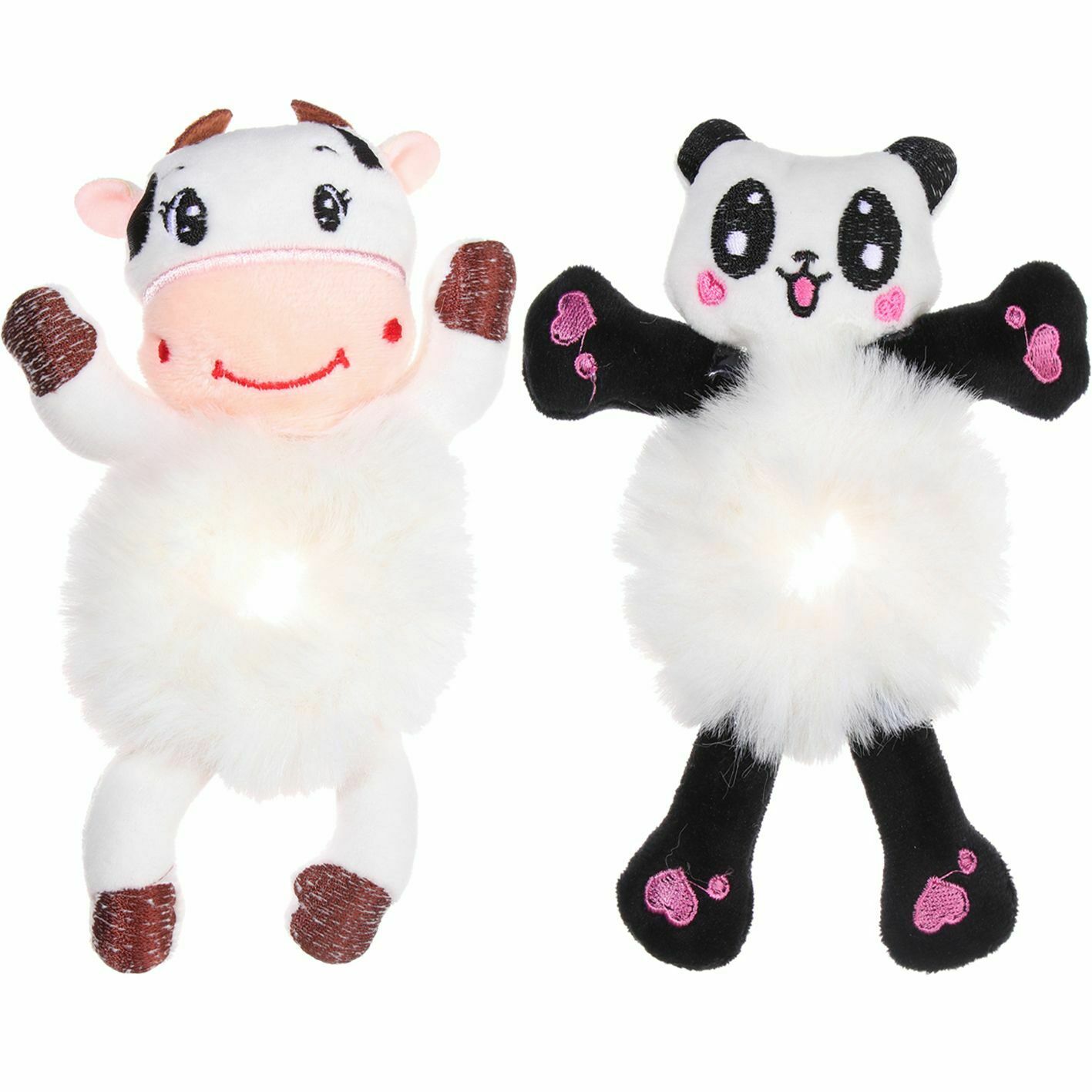 Cute Scrunchie Elastic HairHoop Headband Plush HairBands Animal Hair Ties