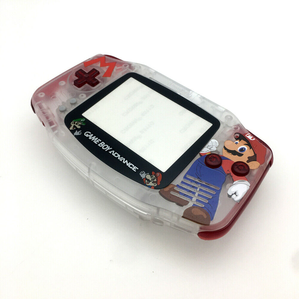 Clear white Super Mario Housing Shell Cover for Gameboy Advance GBA Game Console