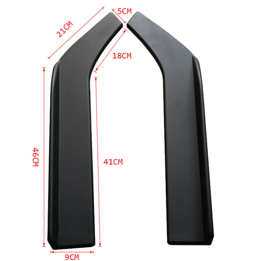 1 Pair Black ABS Car Rear Bumper Lip Wrap Angle Splitters Anti-crash &Scratch