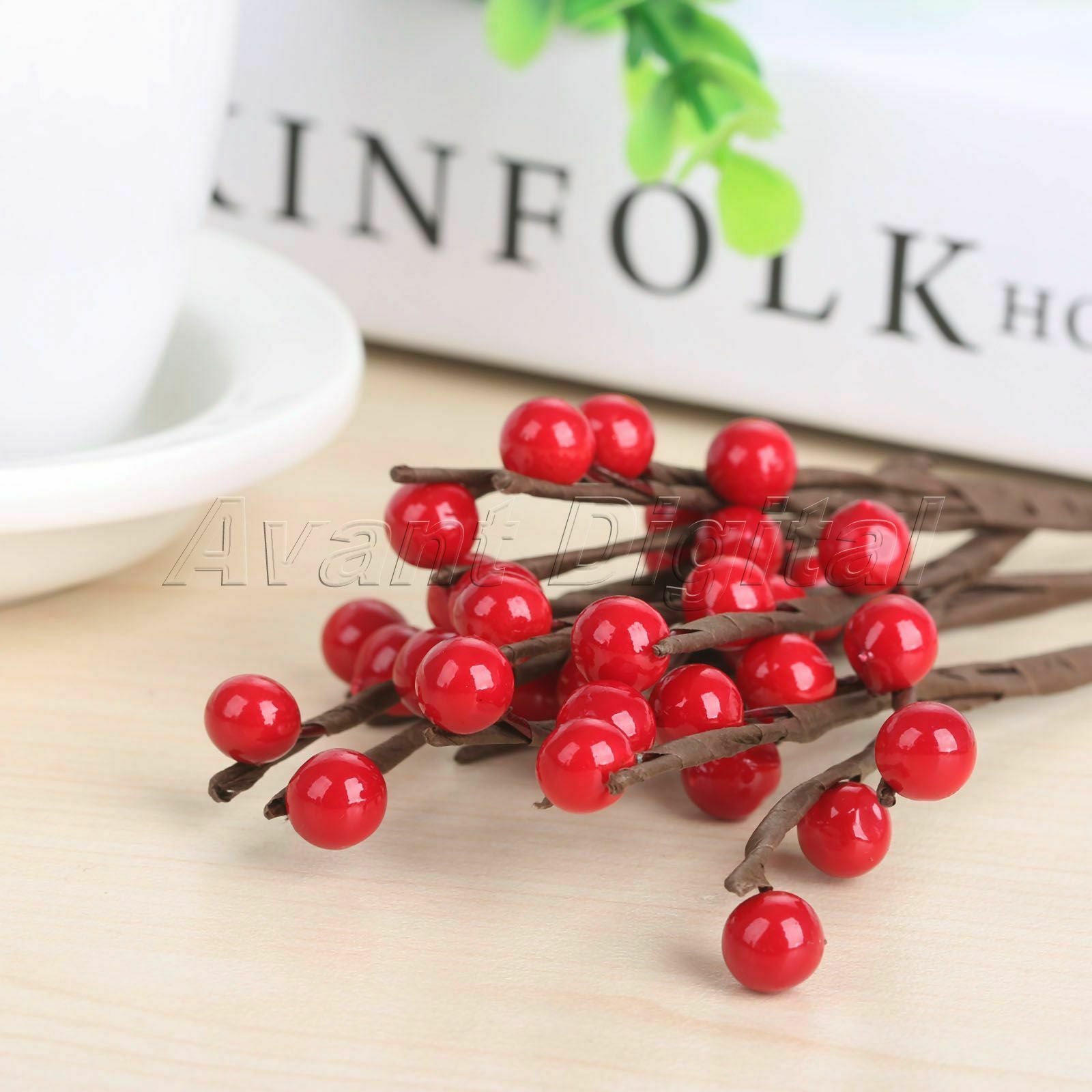 Decoration Artificial Berry Bacca Bouquet DIY Crafts Simulation Flowers 10Pcs
