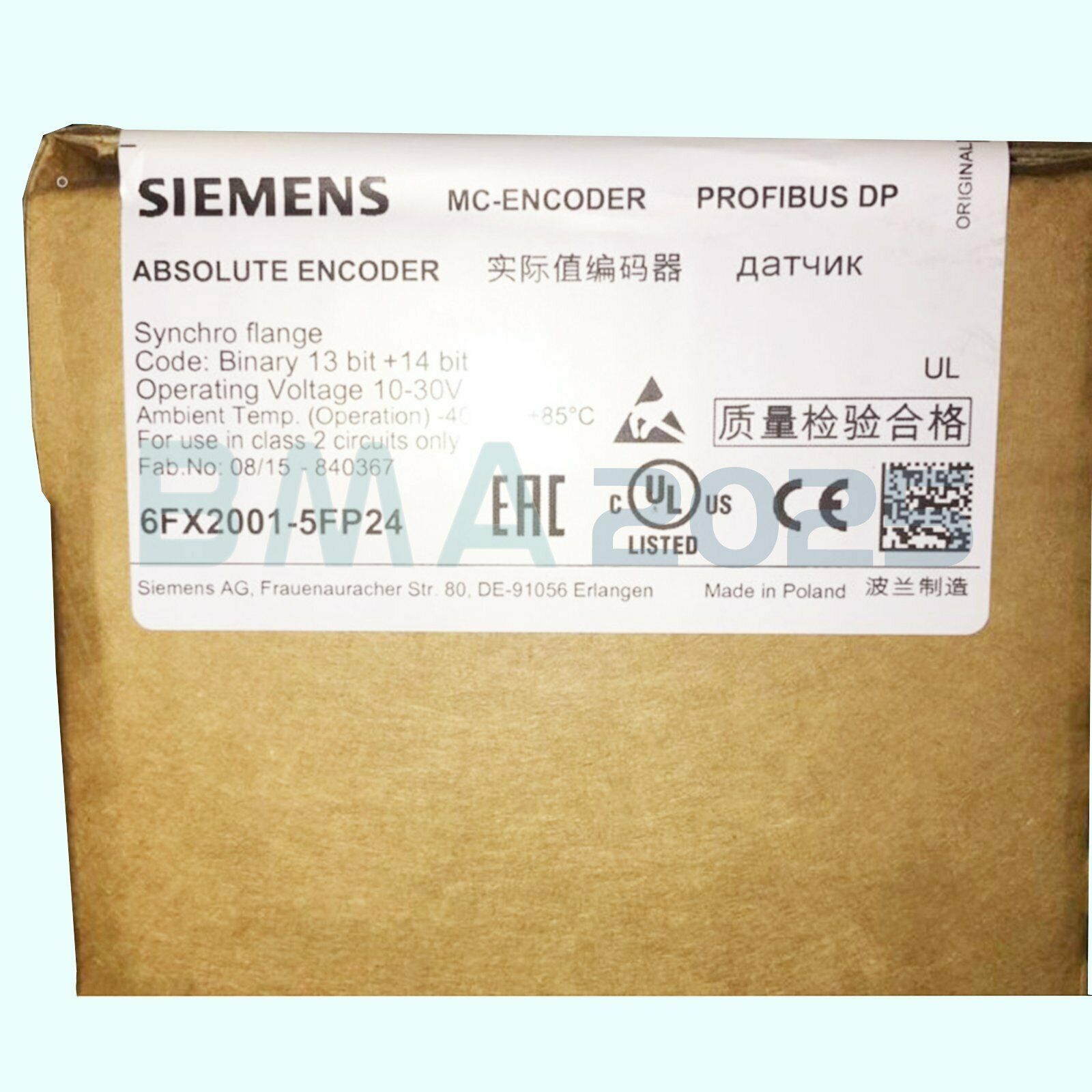 1PC New 6FX2001-5FP24 Absolute Value Encoder 1year warranty DHL free Ship SM9T