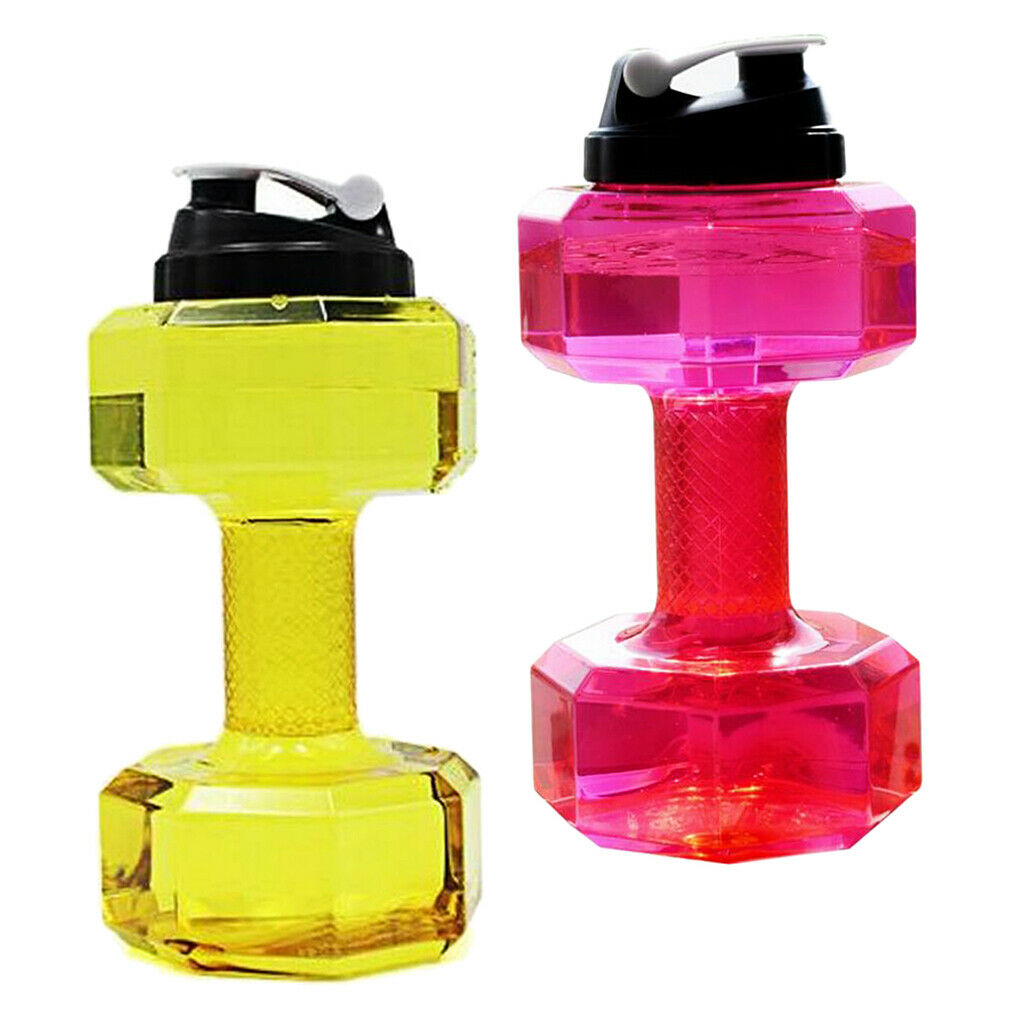 2 Pcs/Colors 2.2L Sport Kettle Gym Outdoor Water Bottle Training Drink Jug