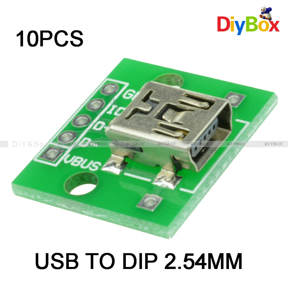 10PCS Mini USB to DIP Adapter Converter 2.54mm PCB Board DIY Power Supply Module
