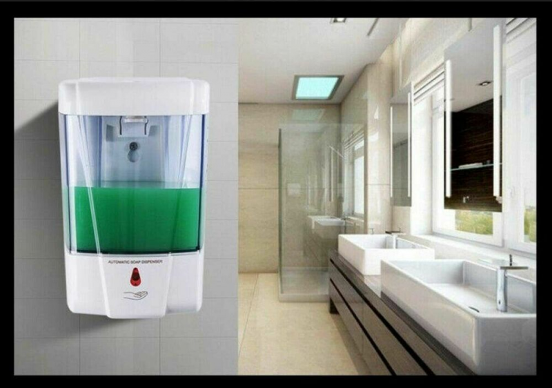 700Ml Automatic Liquid Soap Alcohol Disinfectant Dispenser Hand-Free Sensor Wall