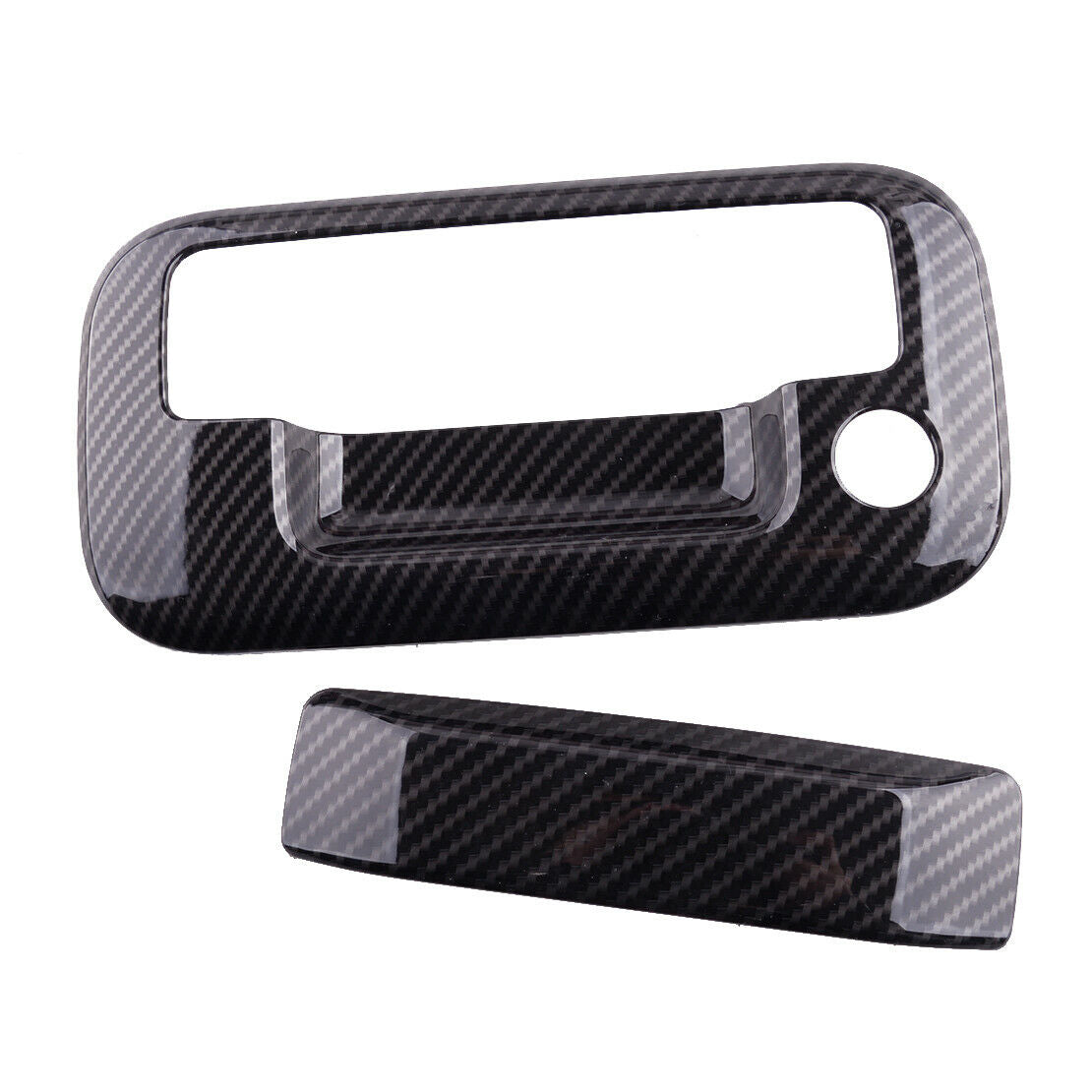 Carbon Fiber Style Rear Tailgate Handle Bowl Cover Fit For Ford F150 2009-2014