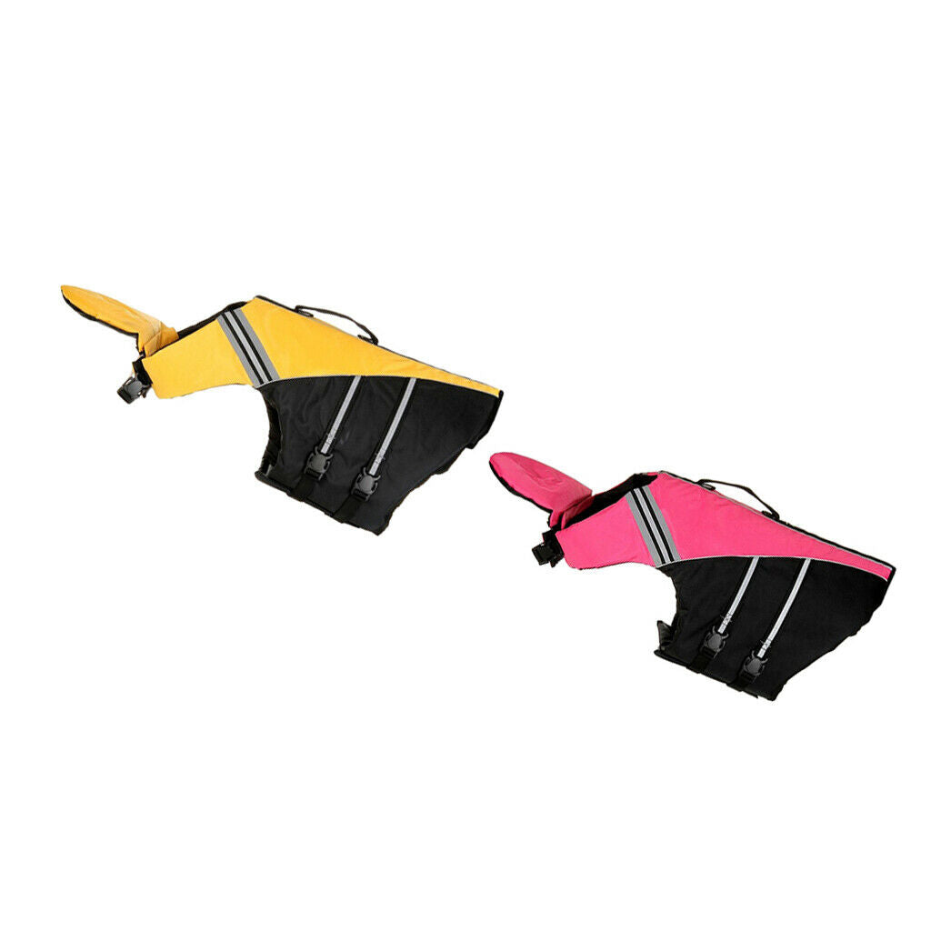 Pet Dog Swimming Safty Vest Clothes Life Jacket Preserver Reflective Yellow