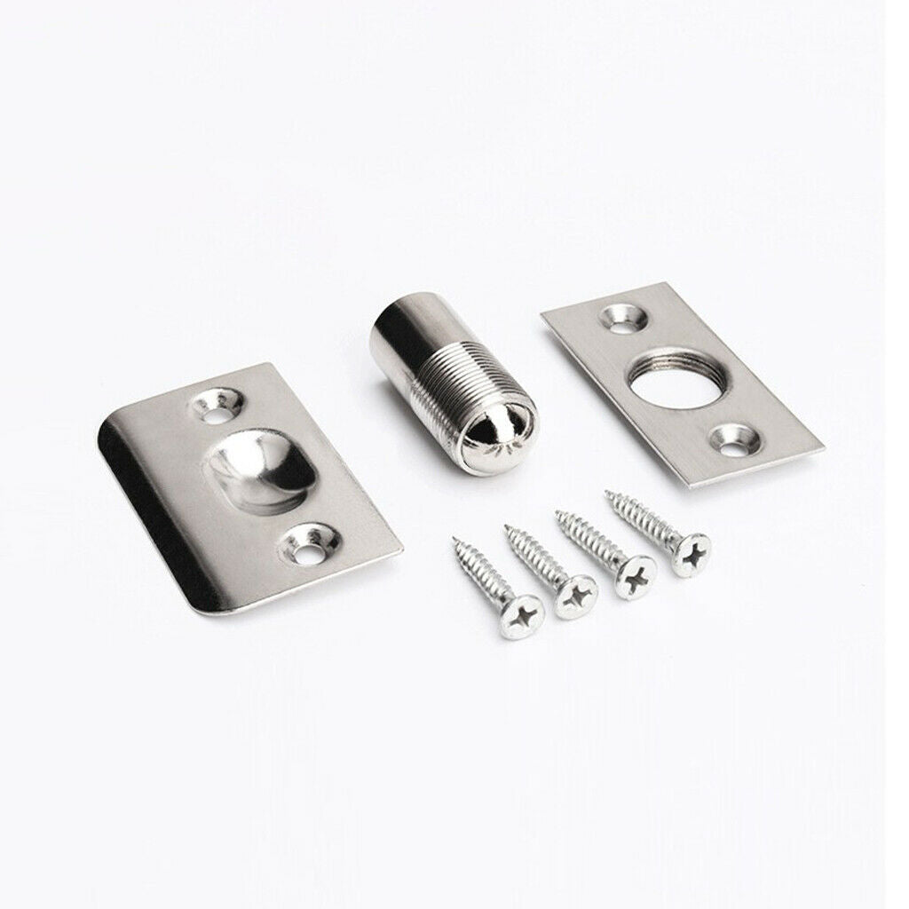 4x Stainless Steel Roller Ball Catch Mortice Lock Door Cupboard Spring Latch