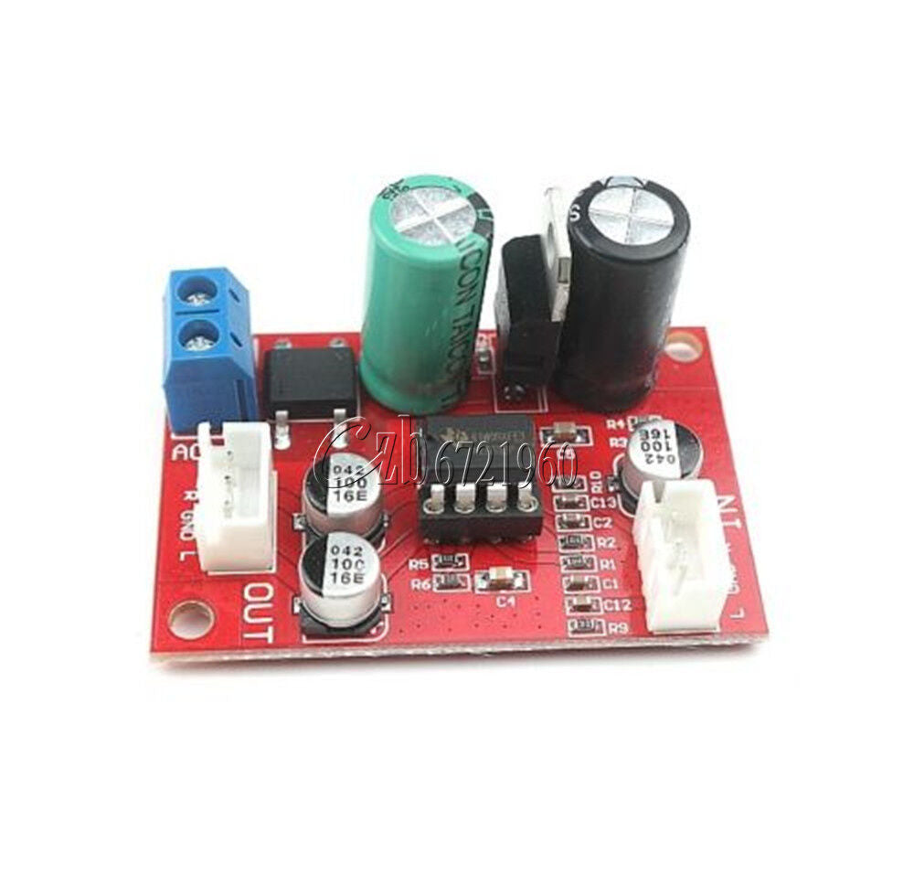DIY NE5532 Dynamic Microphone Stereo Preamp Amplifier Board DC9-24V AC8-16V