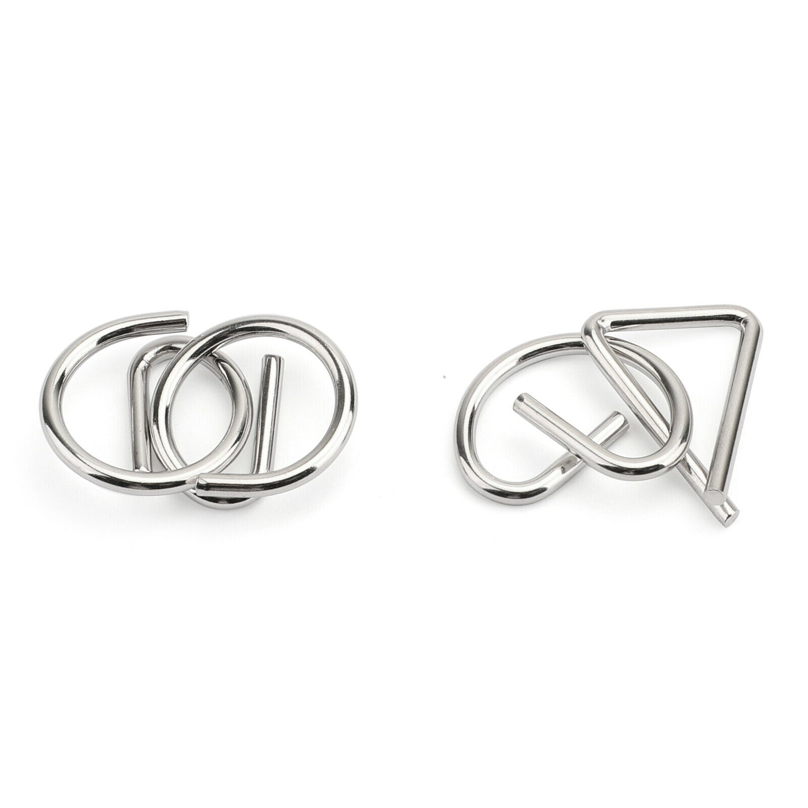 Metal Wire Puzzle Game IQ Test Mind Gift Brain Teaser Toys Magic Ring B AV