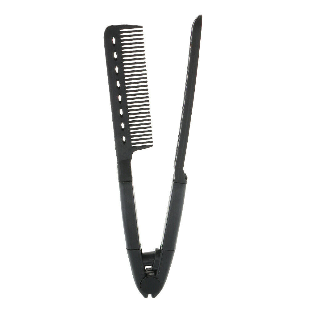 Multifunction Straightening Hair Comb, V Shaped Easy Hair Styling Comb Brush