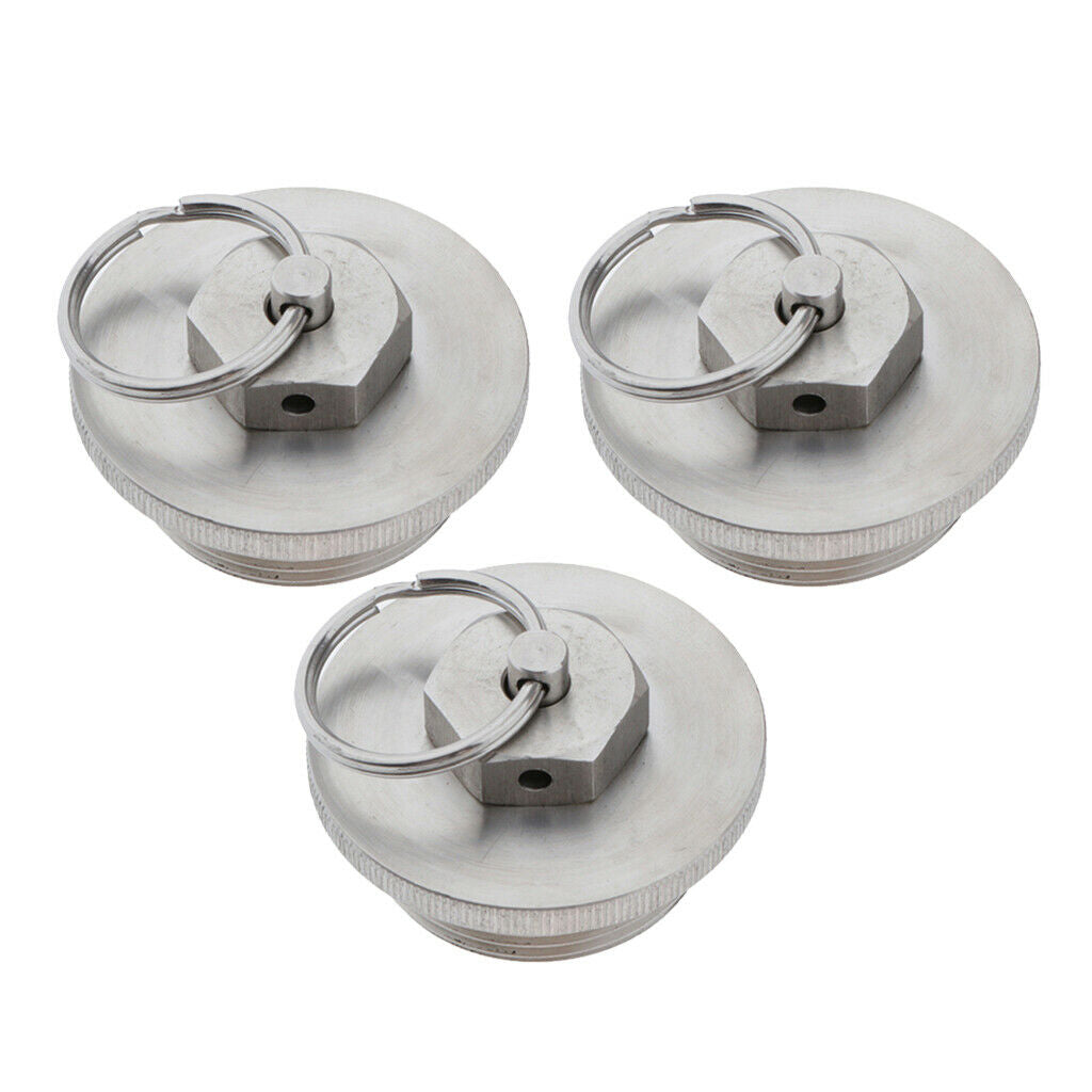 3pcs Stainless Steel Beer Keg Lid Beer Growler Keg Lid with Relief Valve