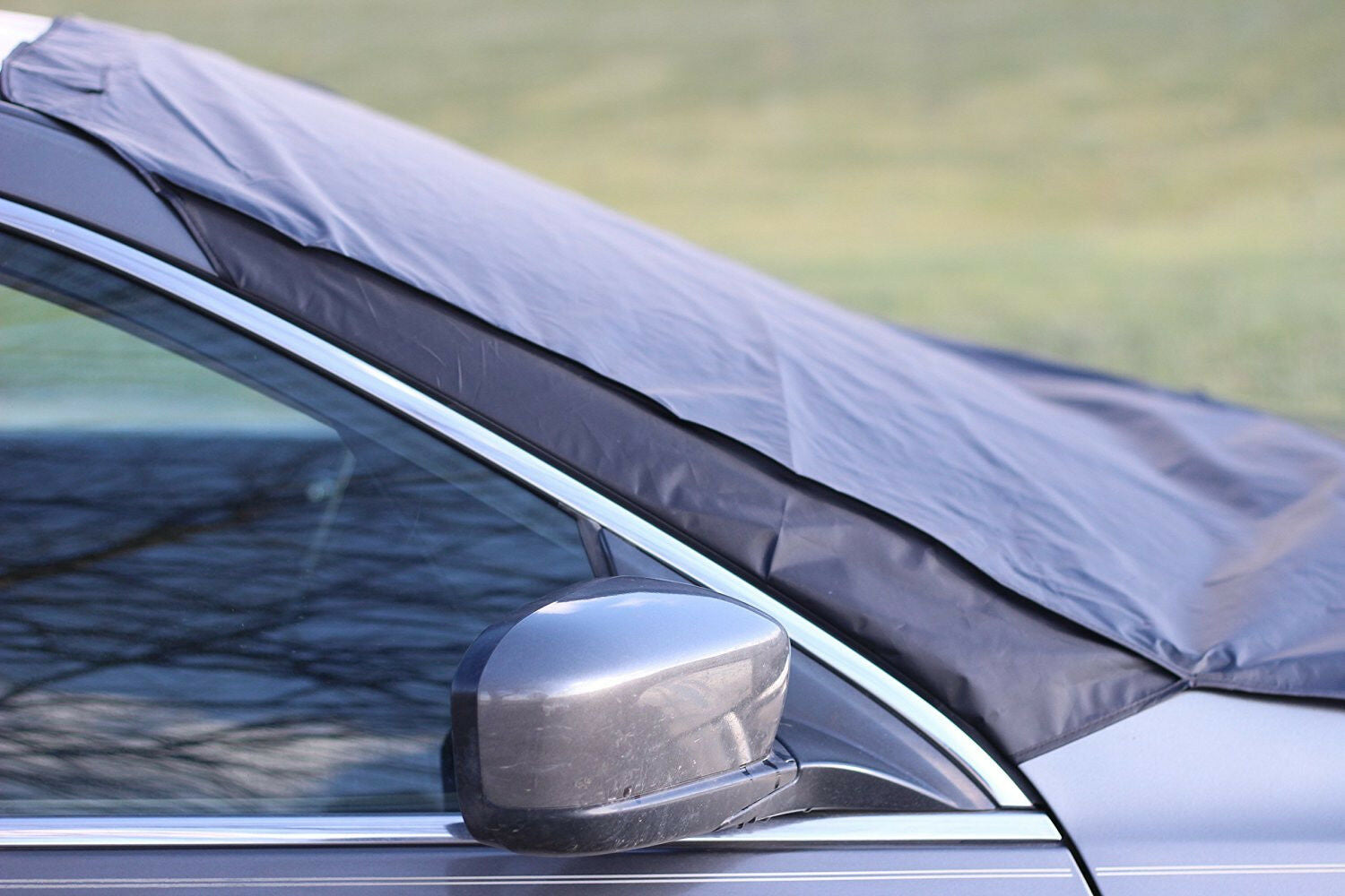 Auto Car Windshield Cover Snow Ice Frost Protector Sun Shield Magnetic Tarp Flap