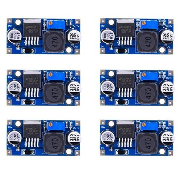 6 Pack LM2596 DC to DC Buck Converter 3.0-40V to 1.5-35V Power Supply  Module C1