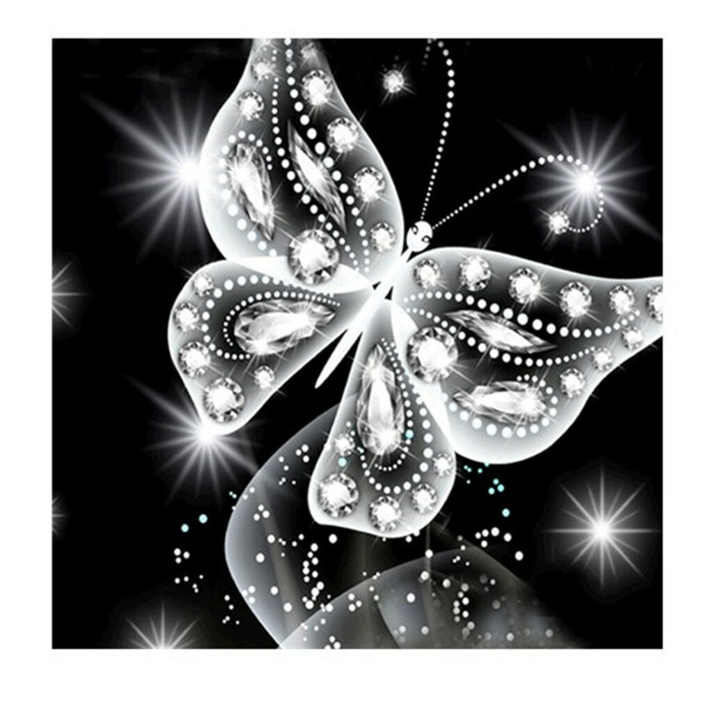 Crystal Butterfly Diamond Painting Embroidery DIY Paint By Number Kit Decor