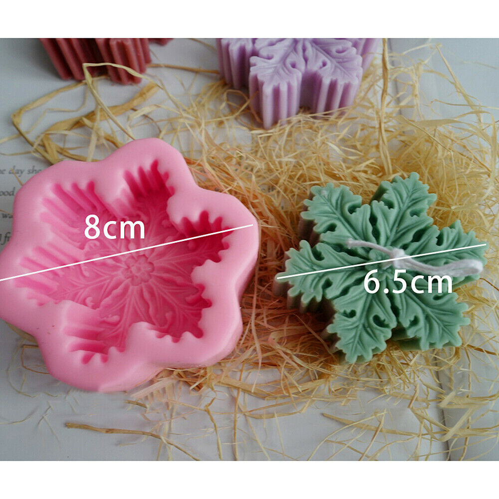 Silicone Snowflake Candle Mold Soap Aroma Wax Handmade DIY Making Supplies Tools