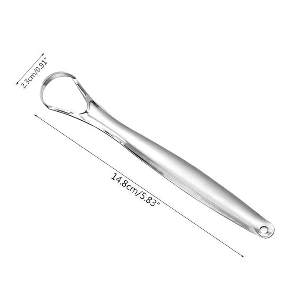 1PC Stainless Tongue Cleaner Scraper Oral Care Bad Breath Sweeper Health Tool