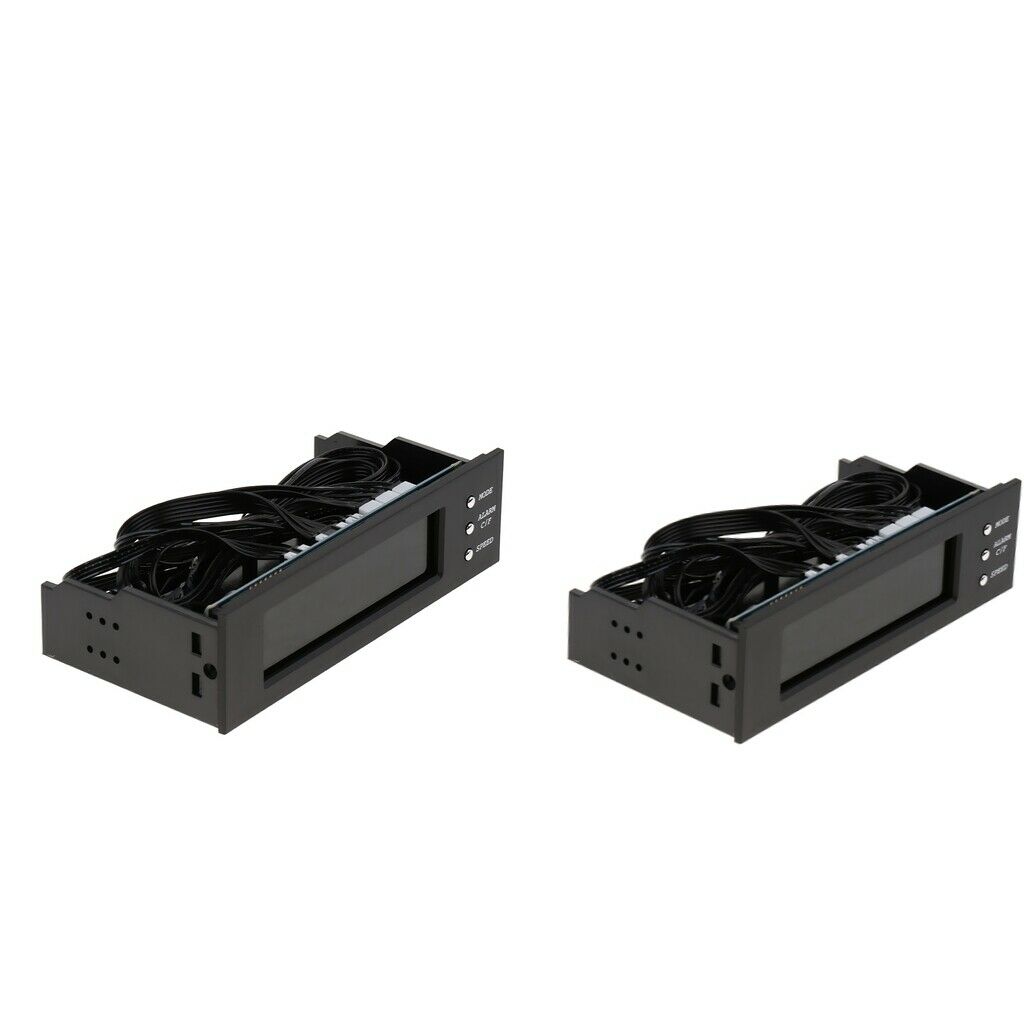 2 Pieces 3 Fans Speed Controller Computer CPU Temperature Sensor Control LCD