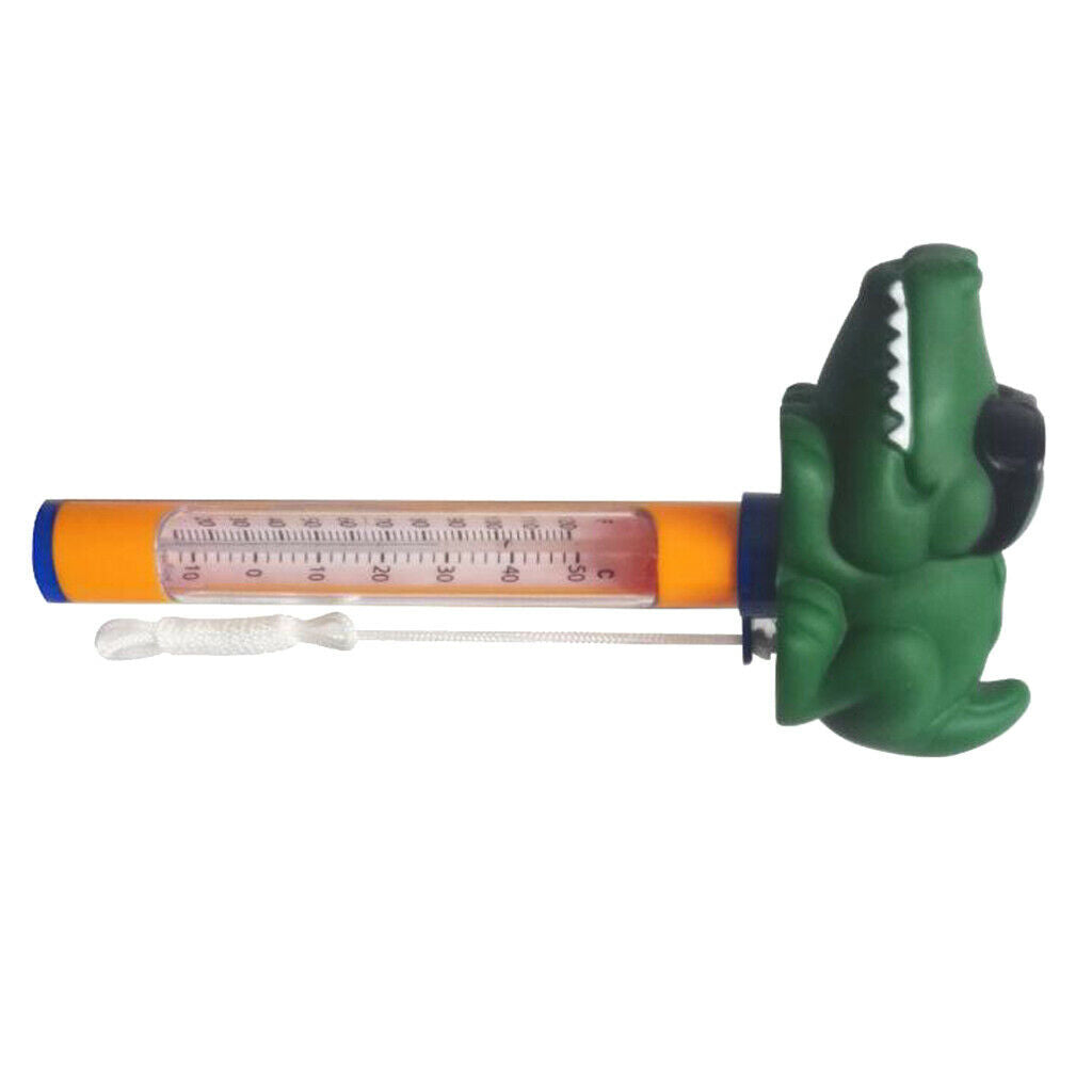 2pcs Pool Thermometer Ponds Water Temperature Gauge Shark & Crocodile Head