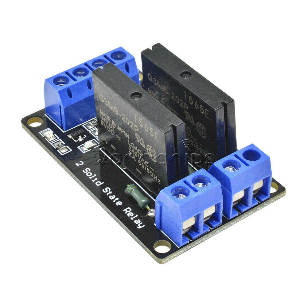 5V DC 2 Channel Solid-State Relay Board module High Level fuse for arduino